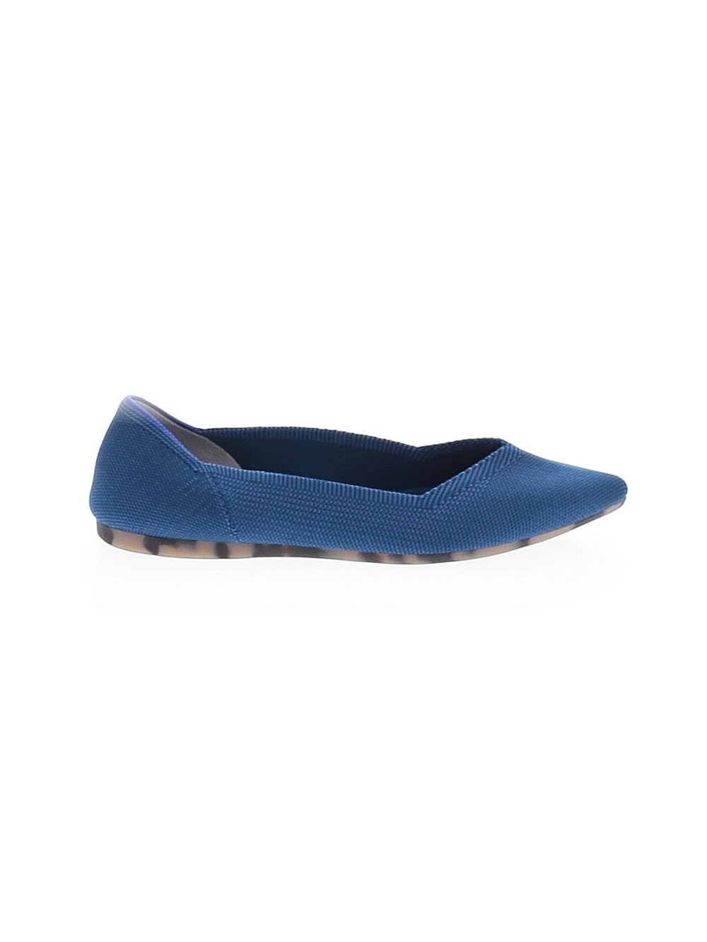 Rothy’s The Point Pointed Toe Flats Blue Knit Size 7.5 Washable